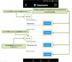 Administración de tu red Wi-Fi de TeleCentro en la app de Sucursal Virtual
